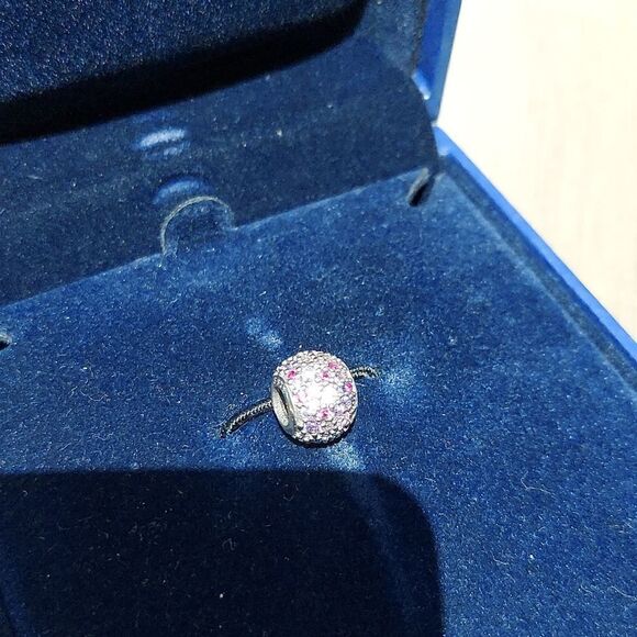 925 Sterling Silver Purple CZ Charm - Picture 4 of 5